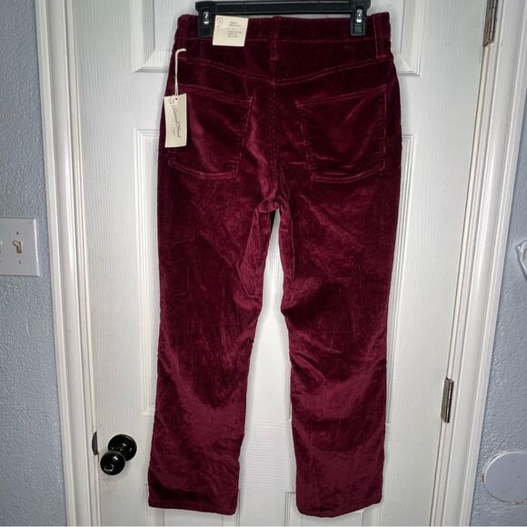 New! Universal Thread High-Rise Corduroy Ankle Bootcut Burgundy Women Pant Sz 8R - Picture 3 of 11